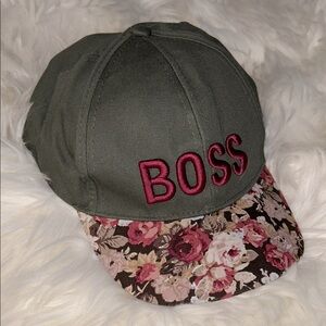 Boss Olive and Floral Cap
